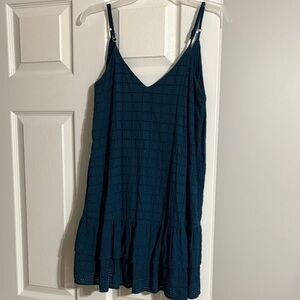 Giani Bernini Dark Teal Eyelet Mini Dress